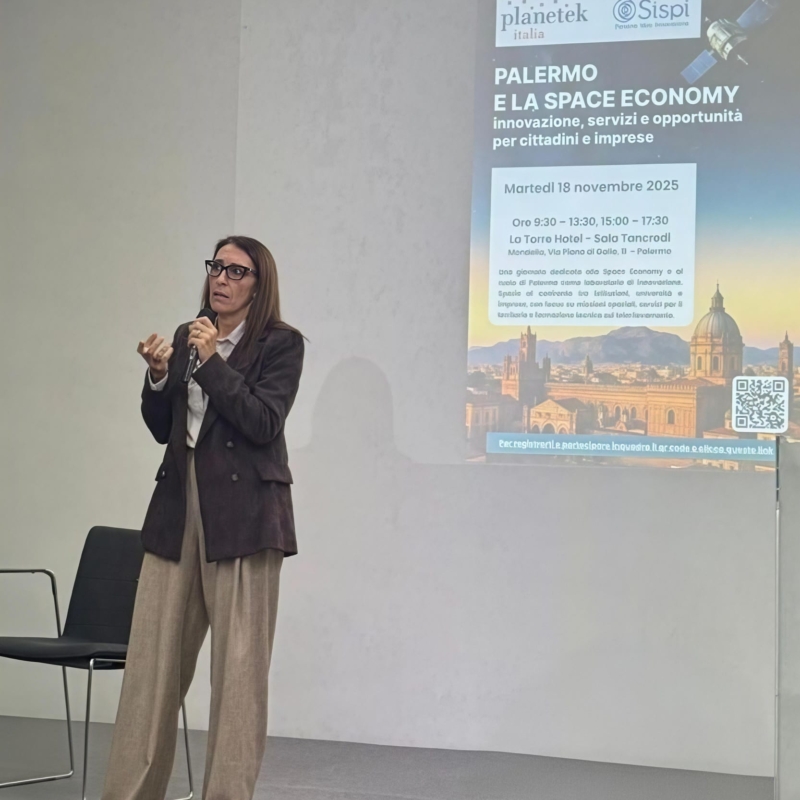 Il Presidente Gaballo parla dell'azienda e dei risultati raggiunti con Planetek nel campo dell’innovazione tecnologica applicata al monitoraggio ambientale durante la giornata dedicata all'Hotel La Torre
